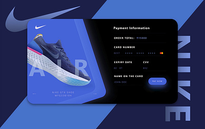 Daily UI #002 • Checkout - Nike checkout page 100 day challenge branding and identity credit card checkout dailyui dailyui 002 nike