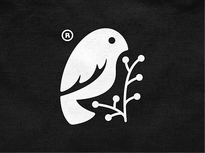 Dino bird! abstract bird brand brand identity branding flower icon illustration logo logo design logodesign logos mark monochrome nest plant sparrow symbol tree wings