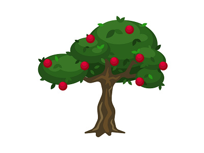 Tree 2 adobe illustrator design flat flat design flat illustration flat vector illustration inktober2020 vector