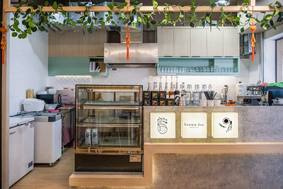 Brown Fox Cafe art direction brand brand design brand identity branding design graphicdesign identity design interior design japanese logo logodesign visual identity