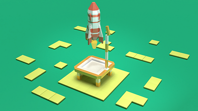 Asset Forge Daily build: Rocket 3d art asset forge blender3d illustration low poly render rocket