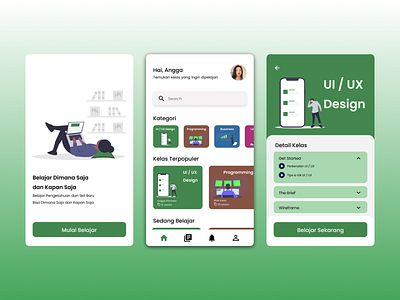 Online Course App Design app course course app mobile design ui ui ux design ux