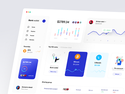 Crypto Mac OS app app bank bank app btc clean crypto dashboad graph home illustration mac minimal money ui ux web