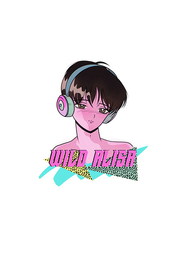 Logo for dj 80s 80sanime aesthetics anime animeart citypop illustration manga newretro vaporwave