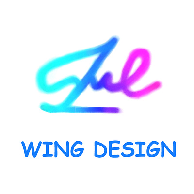 wing design adobe adobe photoshop blue branding dark blue design designer designs light blue logo logotype perple photoshop pink signature typogaphy wing