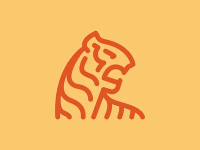 Day 62 - Tiger - 100 Icons Daily 100days animal design icon illustration leeayr logo minimal tiger vector