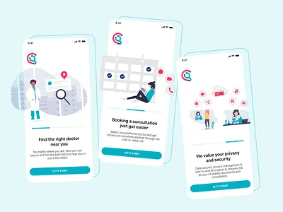 Onboarding Agnacare agnacare app app design appointment booking careapp design doctor app medical medical app meetxdesigner mobile app mobile app design mobile ui patient app product design ui ui design uiux vector