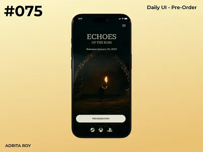 DailyUI 075 - Pre-Order dailychallenge dailyui design figma gaming mobile preorder productdesign ui ux