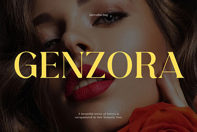 Genzora Serif Beauty 70s 80s beauty beauty font branding canva design elegant font freedownload graphic design logo magazine modern motion graphics serif serif font typeface typography vintage