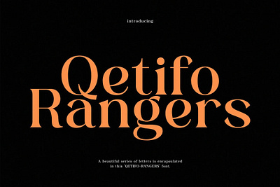 Qetifo Rangers Elegant Serif 70s 80s beauty beauty font branding branding font canva classy design elegant font freedownload graphic design logo magazine modern serif font typeface typography vintage