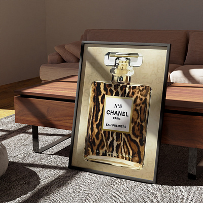 Chanel Perfume x Tigerprint - Acrylic Glass Painting art branding chanel digital art graphic design paintings print