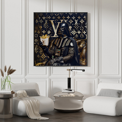 Darth Vader x Louis Vuitton - Acrylic Glass Painting art branding darth vader digital art graphic design louis vuitton paintings print