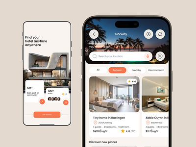 Booking Mobile App airbnb booking app hotel hotel booking mobile mobile app design online hotel bookig property app uiux