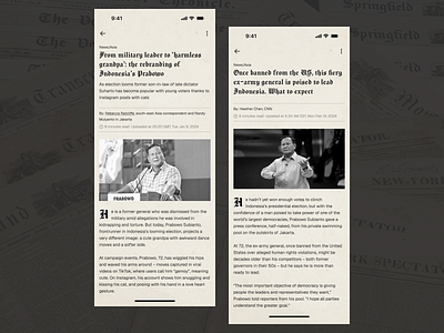 NEWS: Indonesia Presidential Election news ui ui design uidesign