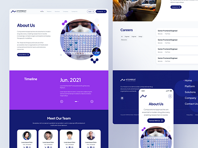 atombeat: Computational AI Drug Discovery - Webflow About Page about us ai drug discovery biopharma biotech biotech landing page biotech web design biotech website biotechnology blue clean computational drug discovery drug discovery drug discovery website minimal modern pharma website pharmaceutical purple therapeutics webflow