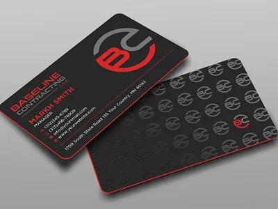 Black Business card business card design editable graphic design illustrator logo vector