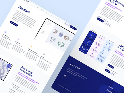 atombeat: Computational AI Drug Discovery Platform Webflow UIUX ai drug discovery biopharma biotech biotech landing page biotech web design biotech website blue clean computational drug discovery drug discovery drug discovery website machine learning minimal modern pharma website pharmaceutical purple quantum computing therapeutics webflow