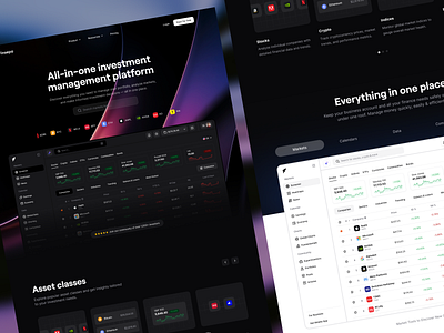 Website design - Finsepa.com analytics buy charts companies crypto dashboard finance fintech framer header investing landing sell stocks web web3