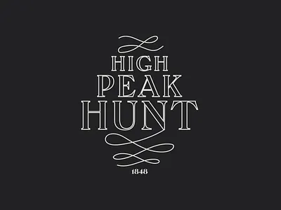 High Peak Hunt - Logomark branding illustration typography