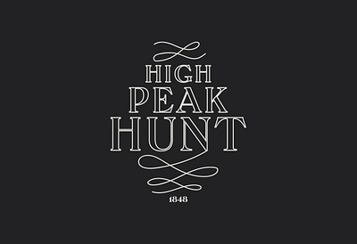 High Peak Hunt - Logomark branding illustration typography