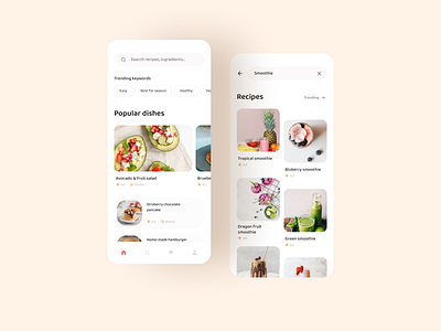 Recipe app app app design application colors cooking app design ios ios app mobile mobile app recipe app ui
