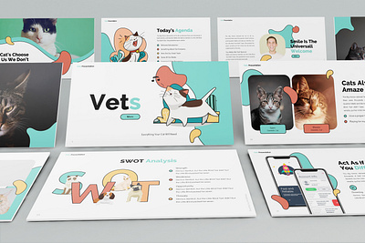 Vets – Pets Presentation Template business presentation clean keynote template lookbook minimal pets pitchdeck powerpoint template presentation proposal simple slides