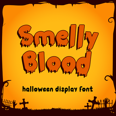 Smelly Blood - Halloween Party blood bone cursive cute font font halloween handwritten horror kid font pumpkin quirky silhoutte spider spooky thanksgiving typeface typography web