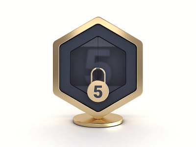 Locked badge 3d 3dsmax app award badge design game icon icon design illustration lock padlock photoshop vray webshocker