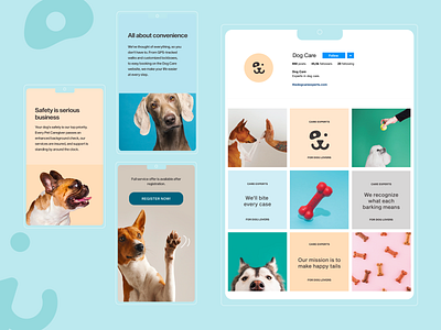 Dog Care Experts / Instagram Feed care dogs instagram instagram post mobile mobile ui services social media design