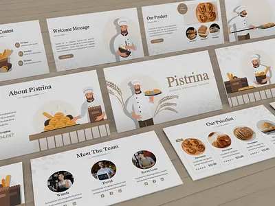 Pistrina – Pastry Presentation Template business presentation clean keynote template lookbook minimal pastry pastry shop pitchdeck powerpoint template presentation proposal simple slides