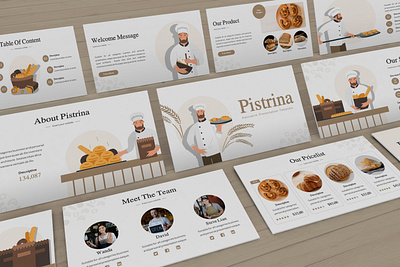 Pistrina – Pastry Presentation Template business presentation clean keynote template lookbook minimal pastry pastry shop pitchdeck powerpoint template presentation proposal simple slides