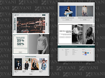 ZEVANI | E-Commerce Store | Website | Templete branding design ecommerce ecommerce shop landingpage landingpagedesign logo minimal typography ui web website