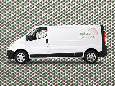 Melissa - Van Wrap 3d art branding cinema 4d clean cubes design graphic design isometric logo logo design minimal mockup modern pastels render typography van visualization