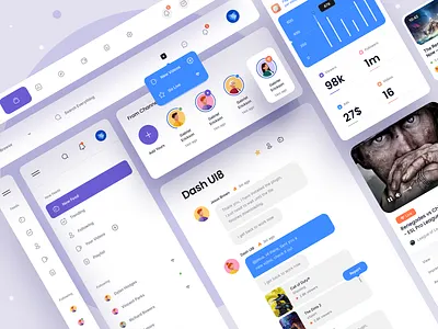 UI Components for Unity Gaming analytics card ui chart chat clean game gaming gaming platform minimal navigation social platform typography ui ui components ui design ui elements user interface ux ux design video