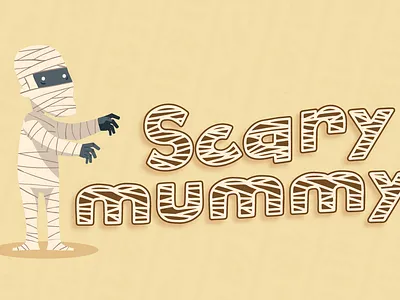 Hollow Mummy - Halloween Font blood bone cursive cute font font halloween handwritten horror kid font mummy pumpkin quirky silhoutte spider spooky thanksgiving typeface typography