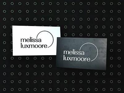 Melissa - Black and white cards 3d black and white branding cinema4d circles clean contemporary design flat graphic design identity logo logo design minimal monochrome octane render texture typography visualization