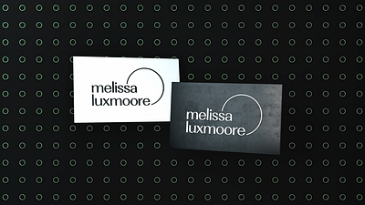 Melissa - Black and white cards 3d black and white branding cinema4d circles clean contemporary design flat graphic design identity logo logo design minimal monochrome octane render texture typography visualization