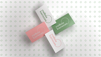 Melissa - Cards Color 3d art brand identity branding cards cinema 4d circles clean design flat graphic design logo logo design minimal octane pastels render typography visualization