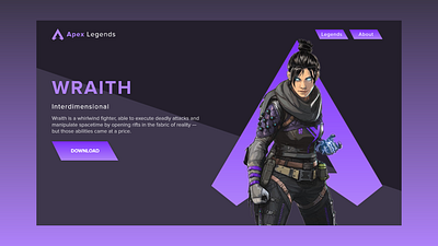 Daily UI #003 apex legends dailyui ui webdesign