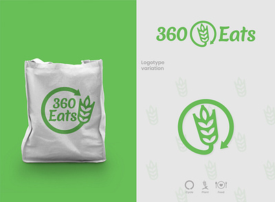 360 Eats branding design feed logo logo design logo designer logotype nonprofit plant recycle visual identity