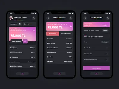Enpara Dark Mode app design redesign ui