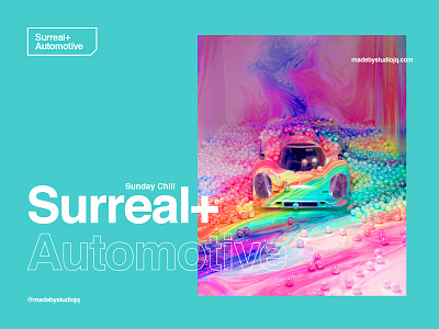 Sunday Chill 3d 3d art c4d cinema 4d cinema4d gradient interiordesign porsche rainbow