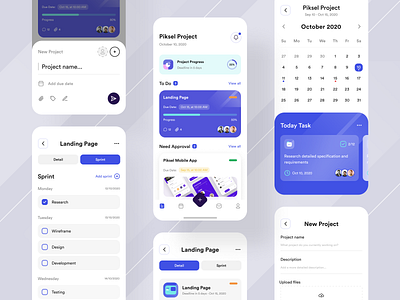 Planna - Project Management App app design application asana blue design ios ios app design management app minimal mobile app design mobile ui project management project management tool trello ui ui ux ui design user interface ux ux design