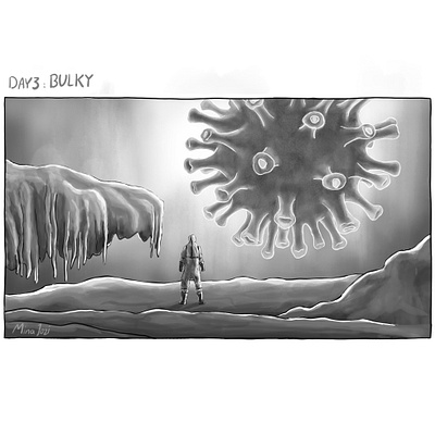 Bulky bulky concept design digital painting illustration inktober