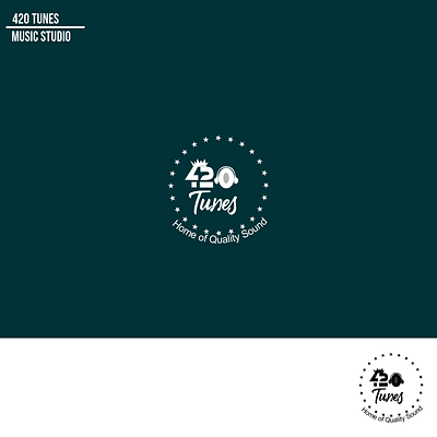 420 tunes branding design logo minimal typography