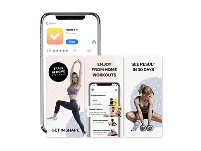 App Store screens for Workout application appstore mobile ui workout