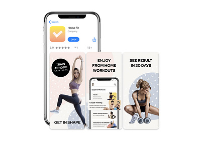 App Store screens for Workout application appstore mobile ui workout