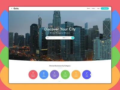 Golo - Traveling website template best shots clean creative creative design designer dribble best shot landing page travel traveling ux design website