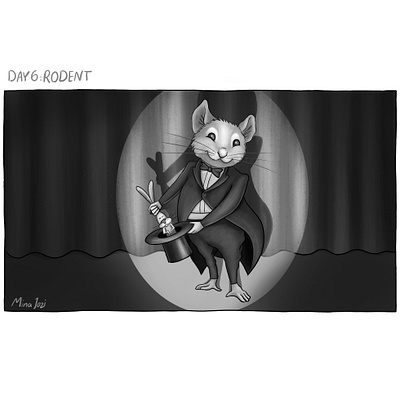 Rodent concept design digital painting illustration inktober mouse rabbit rodent