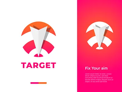 Target Logo design app app icon logo app ui blend logo brand identity branding dart dart logo gradient logo icon iconography latest logo latest trend logo logo design branding logo trends 2020 mobile app paper logo target target logo